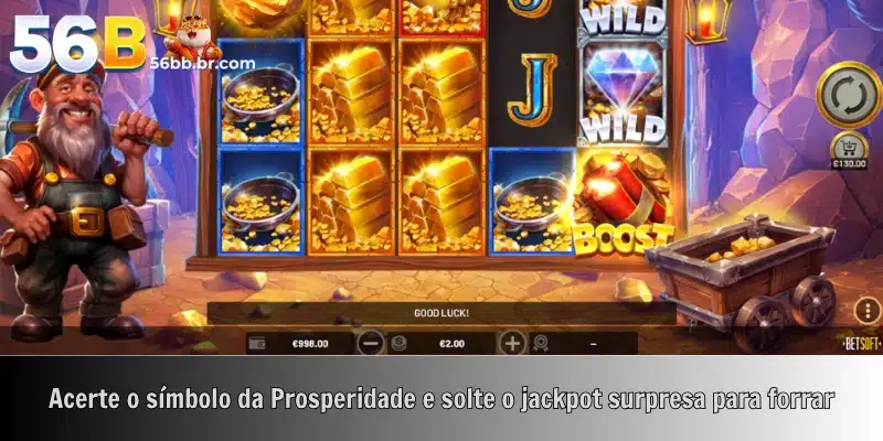 Acerte o símbolo da Prosperidade e solte o jackpot surpresa para forrar